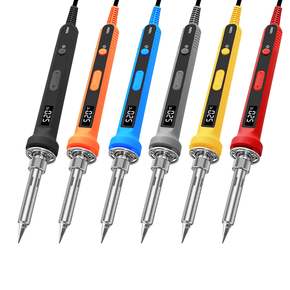 100W 120W 150W Digital Soldering Iron Set Kit Repair Welding Tool Set Calibration Temperature Adjustable 180-520-600C 907 909