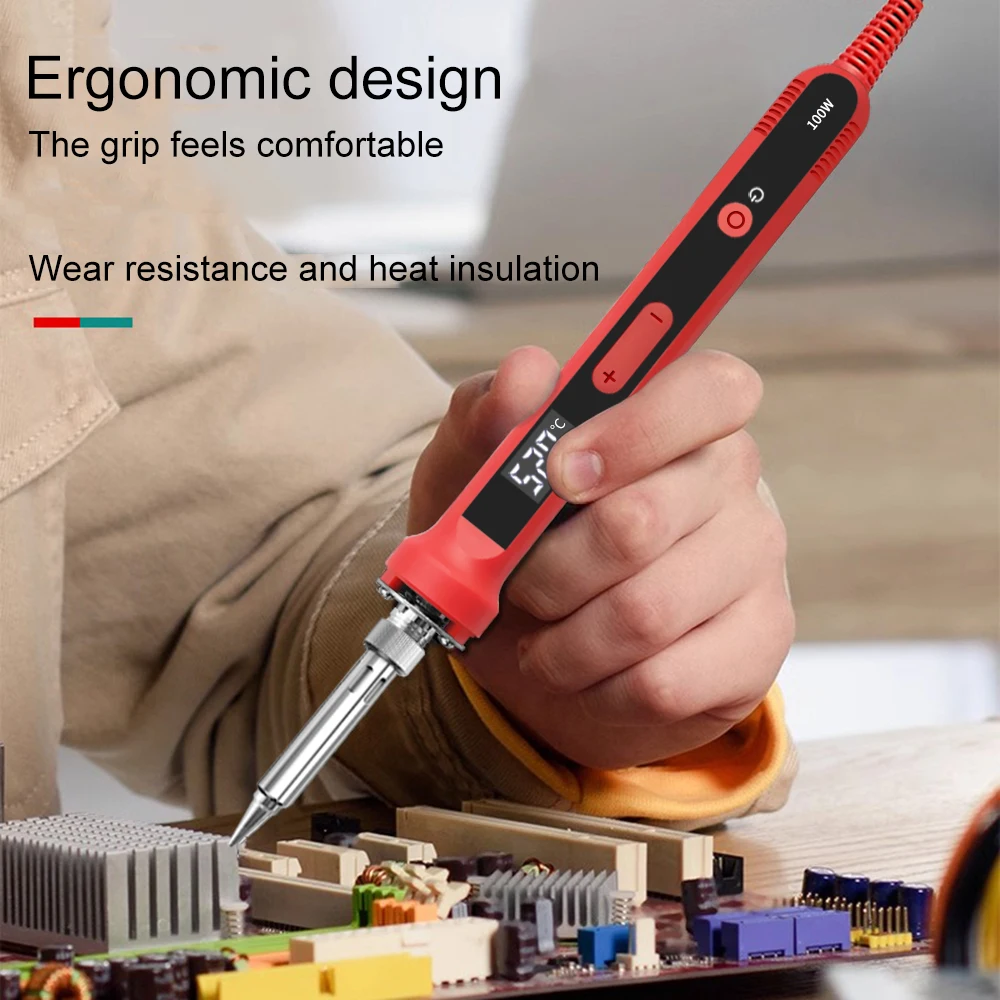 100W 120W 150W Digital Soldering Iron Set Kit Repair Welding Tool Set Calibration Temperature Adjustable 180-520-600C 907 909
