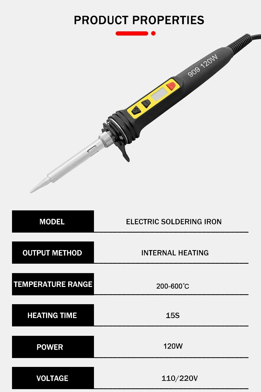 100W 120W 150W Digital Soldering Iron Set Kit Repair Welding Tool Set Calibration Temperature Adjustable 180-520-600C 907 909