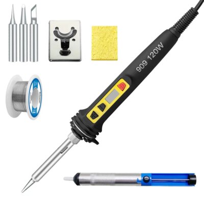 100W 120W 150W Digital Soldering Iron Set Kit Repair Welding Tool Set Calibration Temperature Adjustable 180-520-600C 907 909 - Image 2