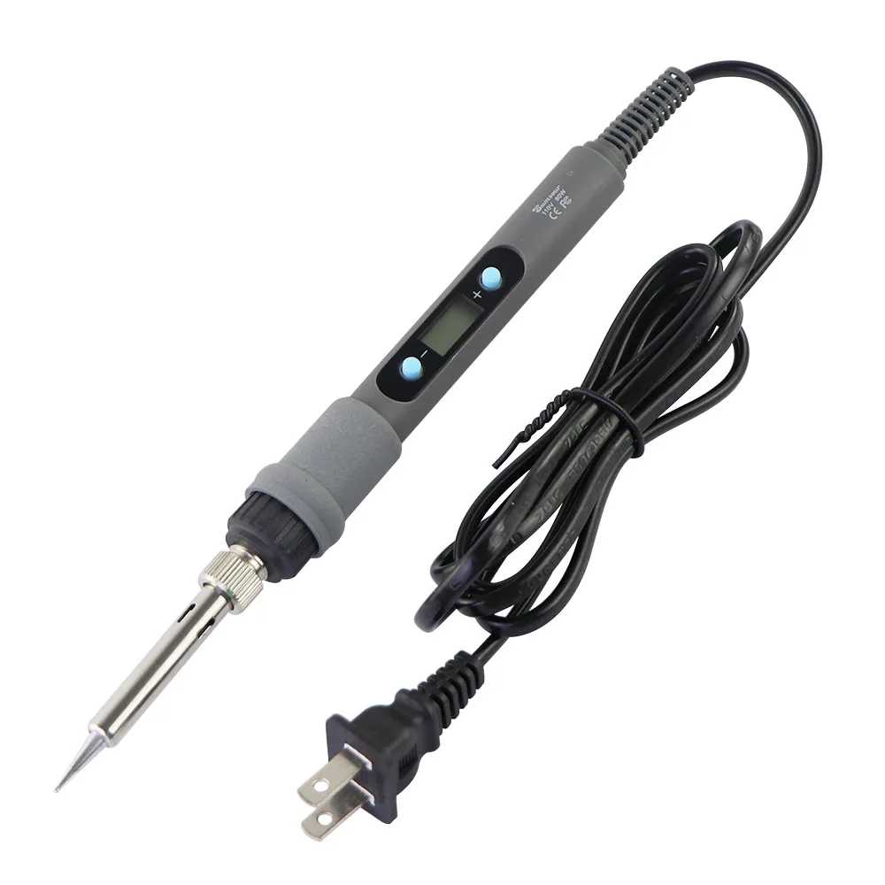 Gray 80W Digital Display Adjustable Temperature Electric Soldering Iron With Multimeter Tin Absorber Soldering Repair Tool Kit Gray 80W Digital Display Adjustable Temperature Electric Soldering Iron With Multimeter Tin Absorber Soldering Repair Tool Kit