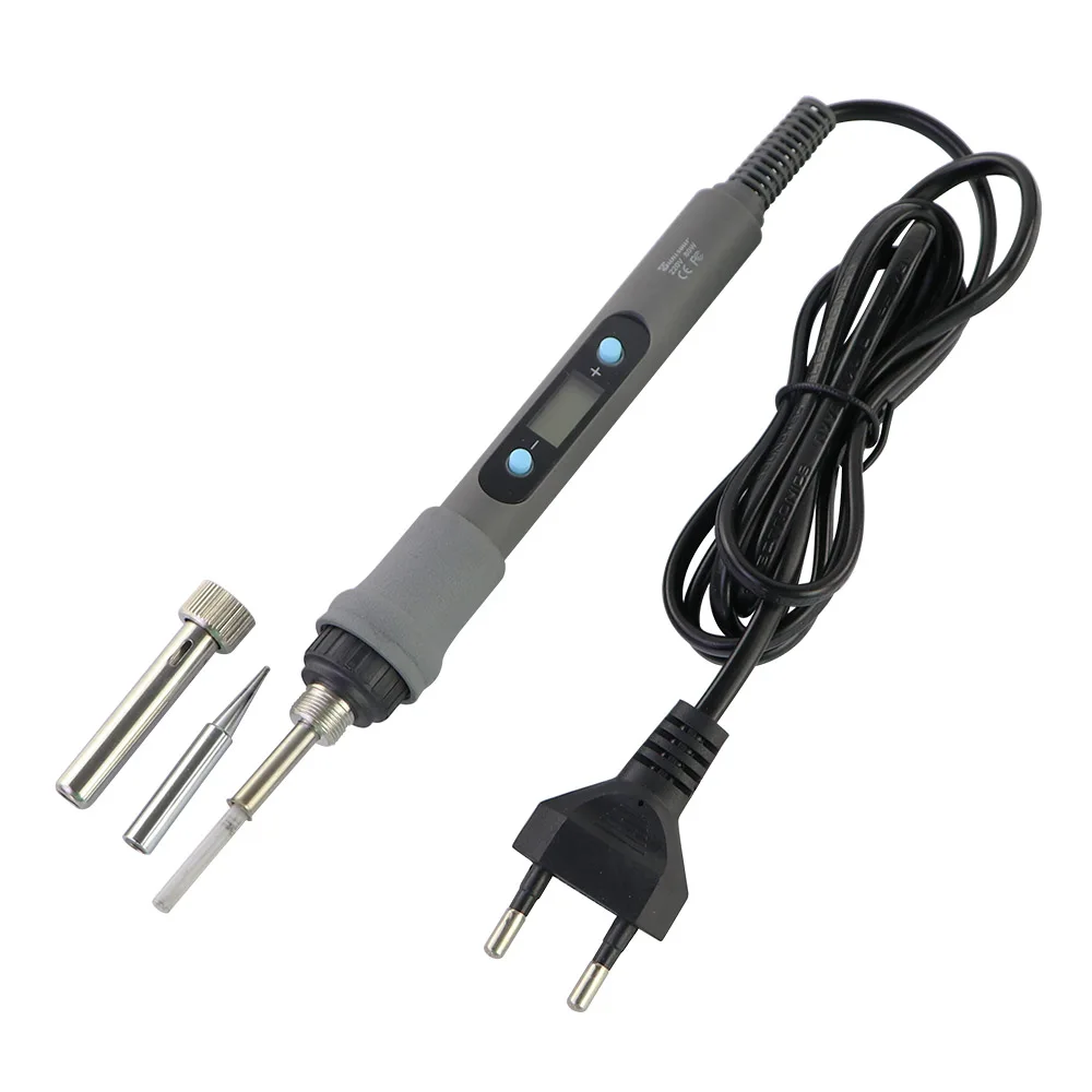 Gray 80W Digital Display Adjustable Temperature Electric Soldering Iron With Multimeter Tin Absorber Soldering Repair Tool Kit Gray 80W Digital Display Adjustable Temperature Electric Soldering Iron With Multimeter Tin Absorber Soldering Repair Tool Kit