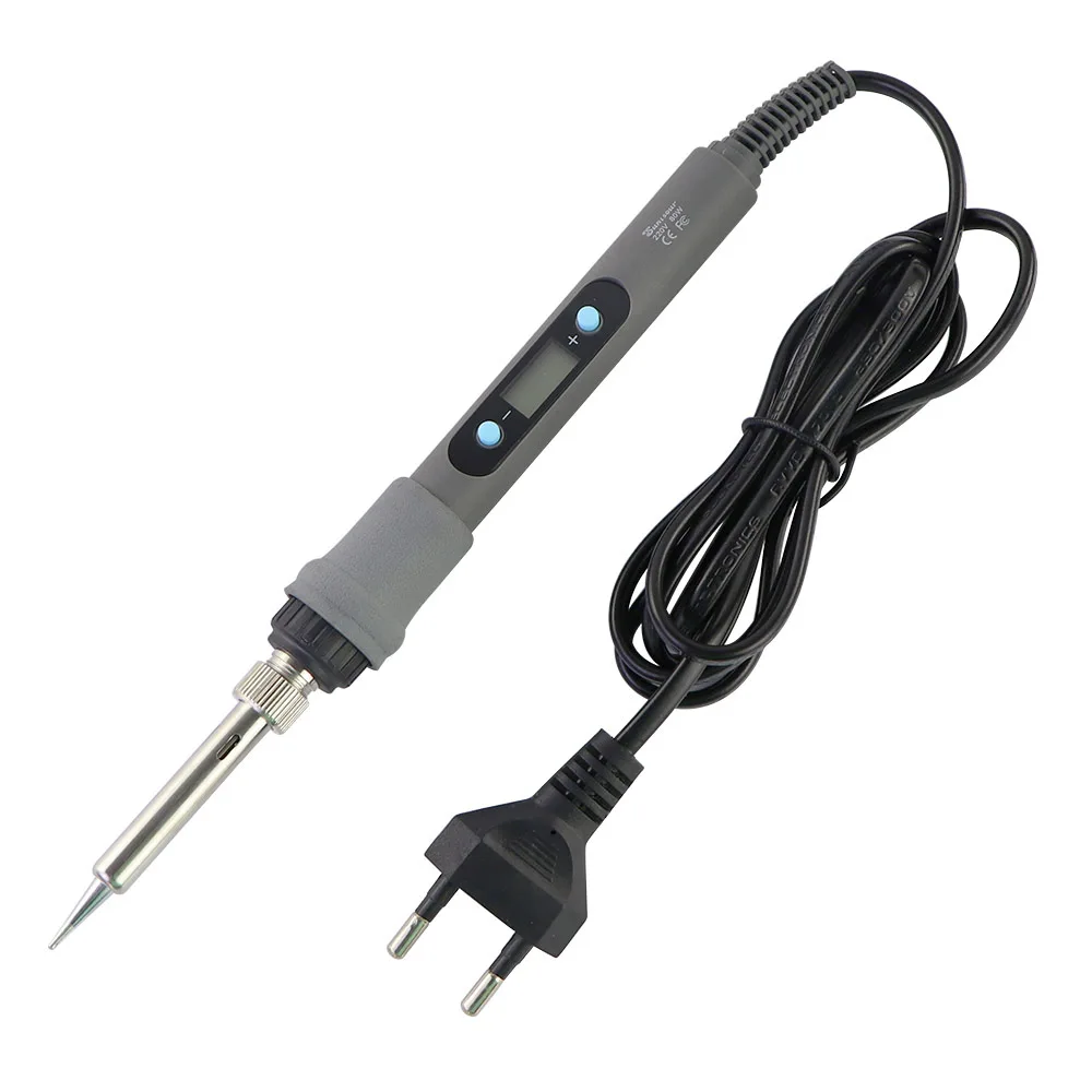 Gray 80W Digital Display Adjustable Temperature Electric Soldering Iron With Multimeter Tin Absorber Soldering Repair Tool Kit Gray 80W Digital Display Adjustable Temperature Electric Soldering Iron With Multimeter Tin Absorber Soldering Repair Tool Kit