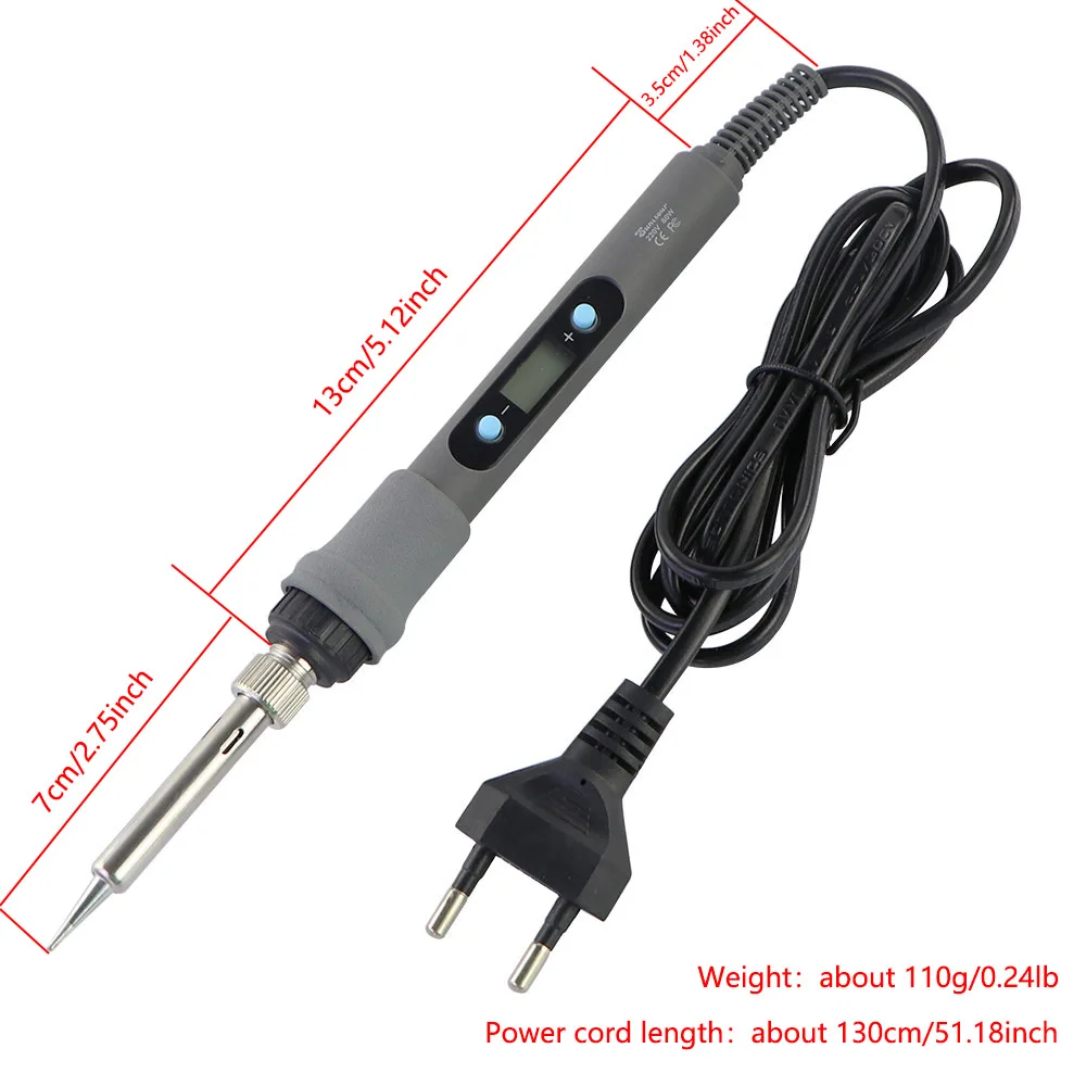 Gray 80W Digital Display Adjustable Temperature Electric Soldering Iron With Multimeter Tin Absorber Soldering Repair Tool Kit Gray 80W Digital Display Adjustable Temperature Electric Soldering Iron With Multimeter Tin Absorber Soldering Repair Tool Kit
