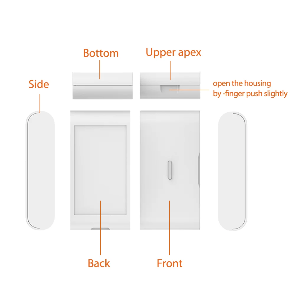 Staniot 4Pcs Smart Wireless Door Window Vibration Sensor Glass Break Burglar SOS Alarm Detector For Home Safety Protection