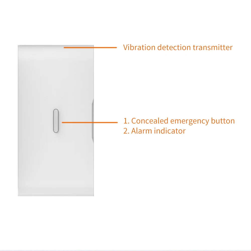 Staniot 4Pcs Smart Wireless Door Window Vibration Sensor Glass Break Burglar SOS Alarm Detector For Home Safety Protection
