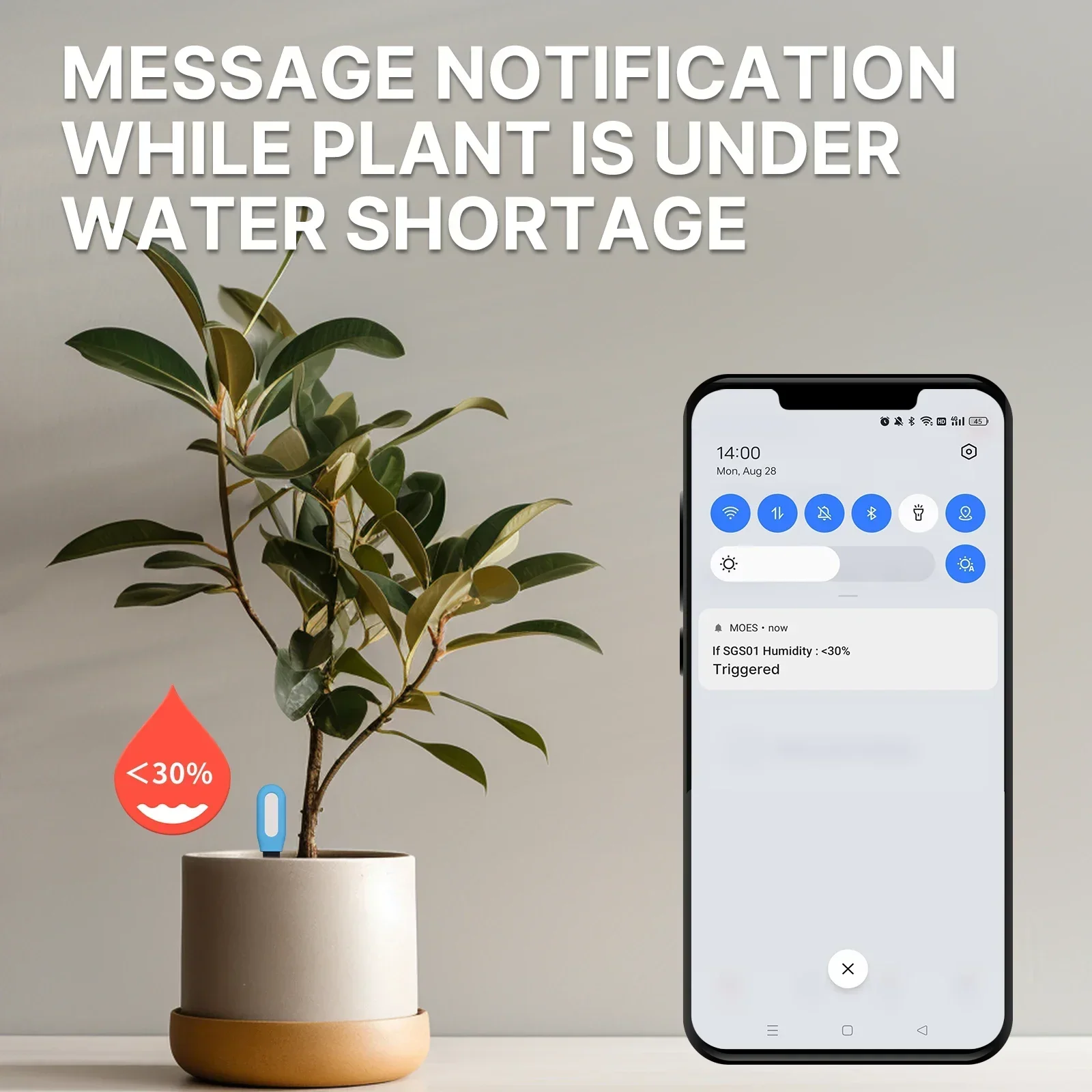 MOES Smart ZigBee Soil Temperature Meter Moisture Humidity Sensor Plant Monitor Detector Garden Automation Irrigation MOES Smart ZigBee Soil Temperature Meter Moisture Humidity Sensor Plant Monitor Detector Garden Automation Irrigation