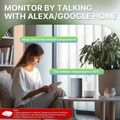 MOES Smart ZigBee Soil Temperature Meter Moisture Humidity Sensor Plant Monitor Detector Garden Automation Irrigation - Image 5