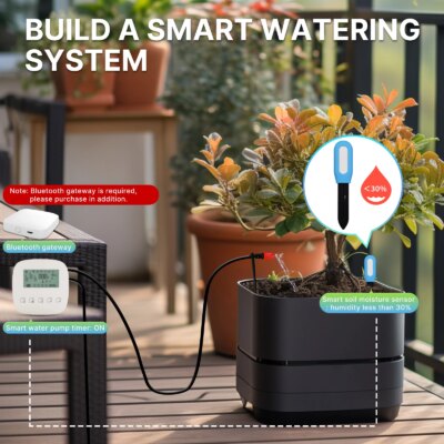 Tuya Smart Garden Soil Moisture Meter Temperature and Humidity Sensor Potted Plant Hygrometer Monitor Plants Moist Testing Tool - Image 2