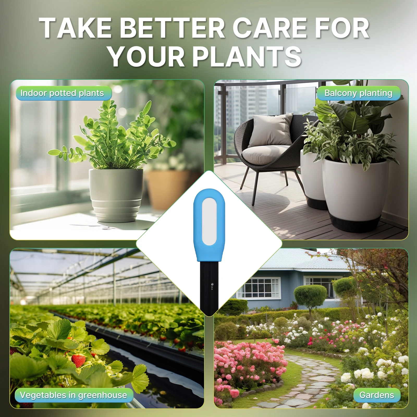 Tuya Smart Garden Soil Moisture Meter Temperature and Humidity Sensor Potted Plant Hygrometer Monitor Plants Moist Testing Tool