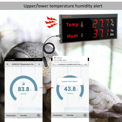 WiFi Temperature Humidity Sensor Big Screen Digital Hygrometer Thermometer Tuya Smart Life For Freezer Plants Moisture Monitor - Image 6