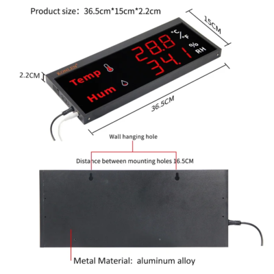 WiFi Temperature Humidity Sensor Big Screen Digital Hygrometer Thermometer Tuya Smart Life For Freezer Plants Moisture Monitor - Image 5