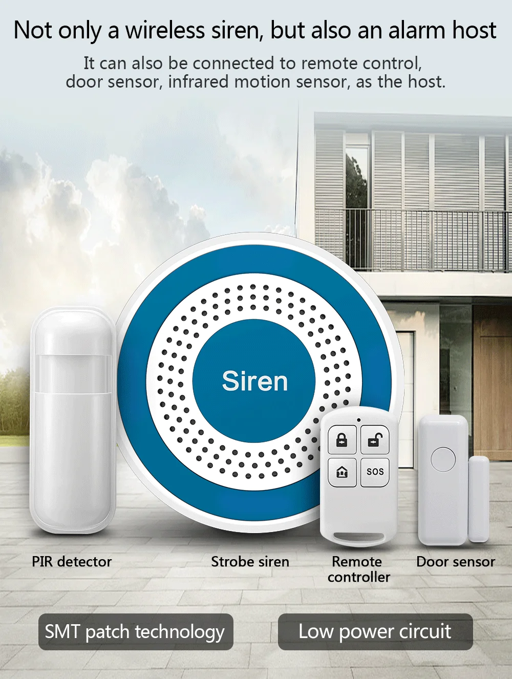 433Mhz Indoor Wireless Siren Alarm For Smart Security Alarm System PG103, PG105, PG107, PG108