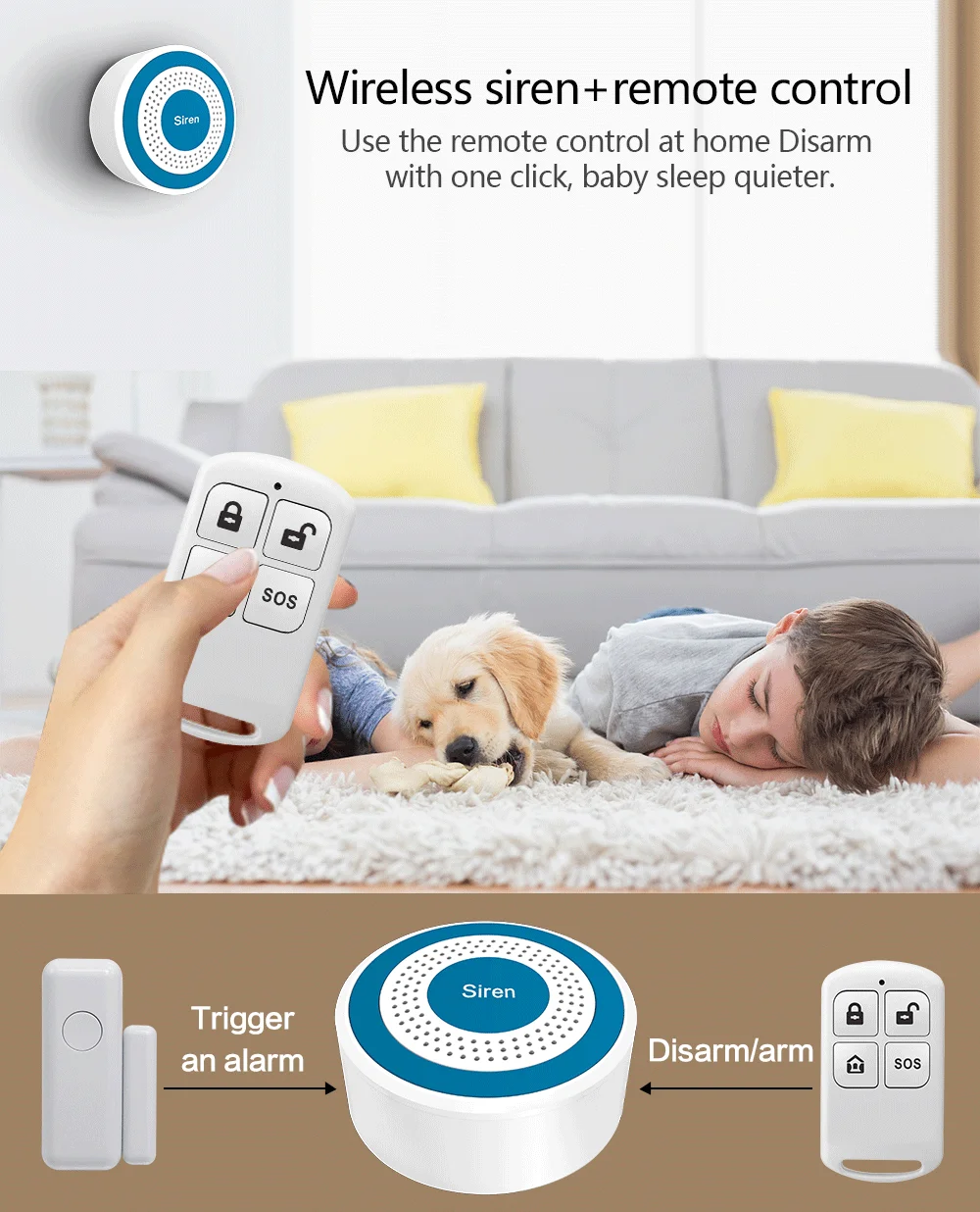 433Mhz Indoor Wireless Siren Alarm For Smart Security Alarm System PG103, PG105, PG107, PG108