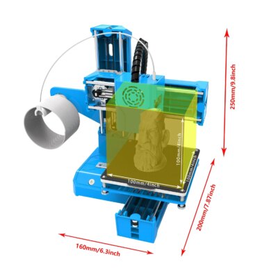 Mini 3D Printer Print size 100x100mm Toys and Models Printing for Kids Gift Designers and DIY 3D Printer Kit Machine FDM - Image 3