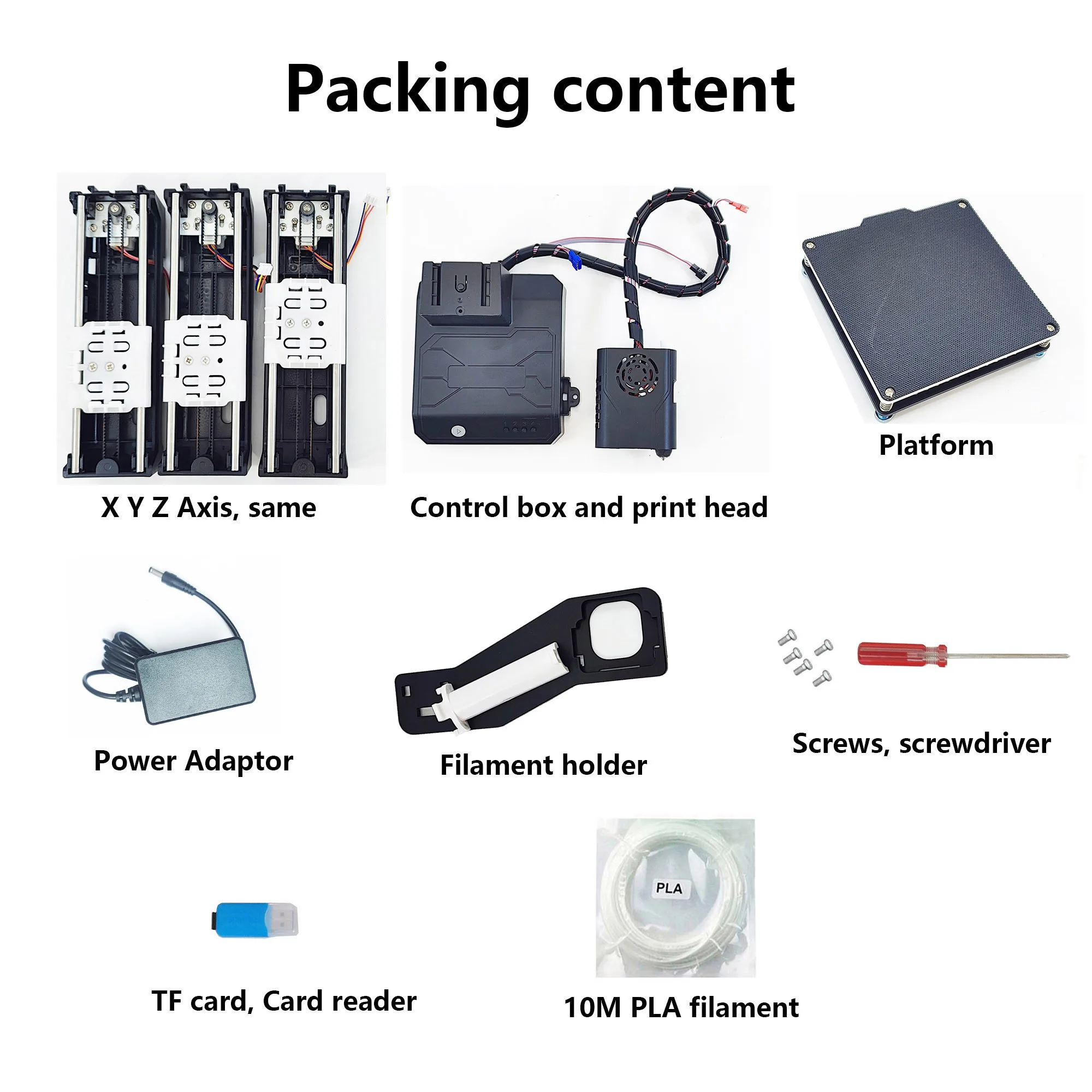 Mini 3D Printer Print size 100x100mm Toys and Models Printing for Kids Gift Designers and DIY 3D Printer Kit Machine FDM