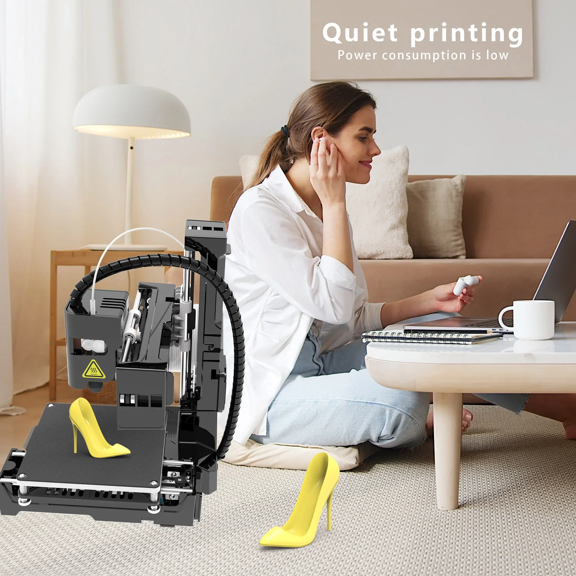 Mini 3D Printer Print size 100x100mm Toys and Models Printing for Kids Gift Designers and DIY 3D Printer Kit Machine FDM