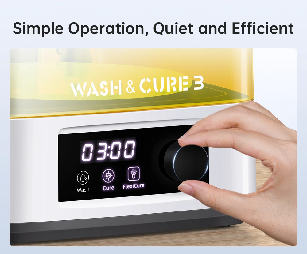 ANYCUBIC Wash & Cure 3 For Photon Mono 2 LCD SLA 3D Printer Models UV Rotary Curing Resin Cleaning Machine 2 in 1