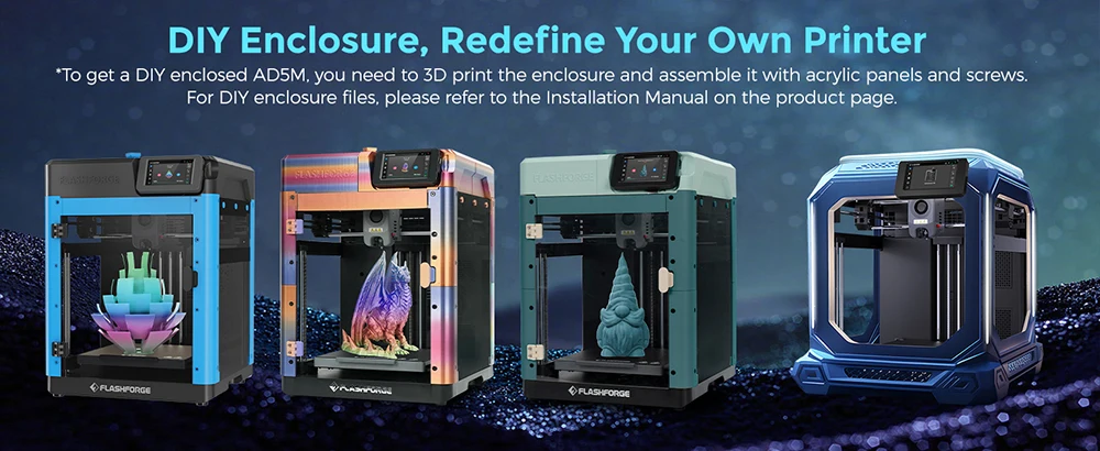 Flashforge Adventurer 5M 3d Printer Max 600mm/s High Speed Full-auto Leveling 280℃ Direct Extruder PEI Flexible Plate