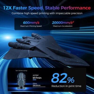 Flashforge Adventurer 5M 3d Printer Max 600mm/s High Speed Full-auto Leveling 280℃ Direct Extruder PEI Flexible Plate - Image 2