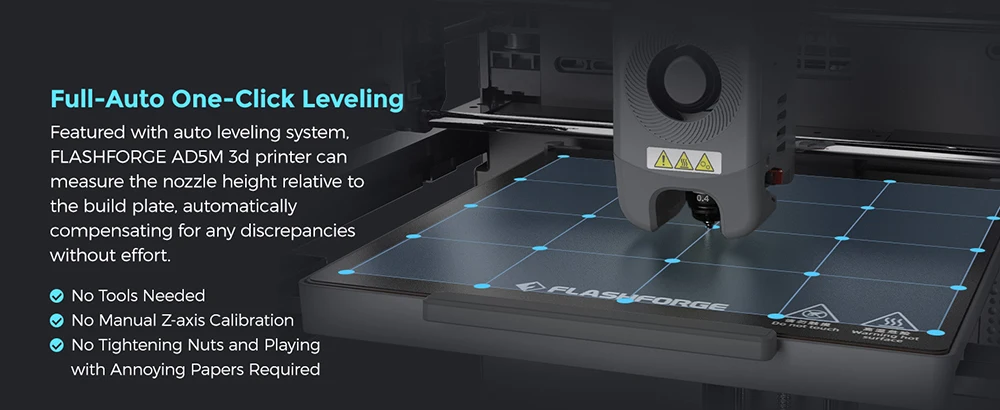 Flashforge Adventurer 5M 3d Printer Max 600mm/s High Speed Full-auto Leveling 280℃ Direct Extruder PEI Flexible Plate