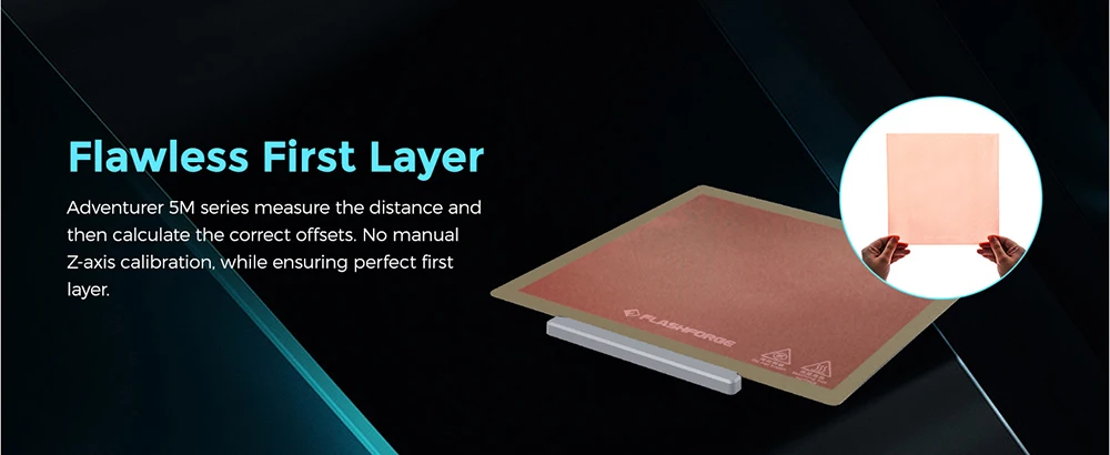 Flashforge Adventurer 5M 3d Printer Max 600mm/s High Speed Full-auto Leveling 280℃ Direct Extruder PEI Flexible Plate