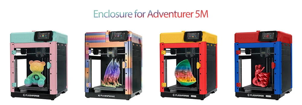 Flashforge Adventurer 5M 3d Printer Max 600mm/s High Speed Full-auto Leveling 280℃ Direct Extruder PEI Flexible Plate