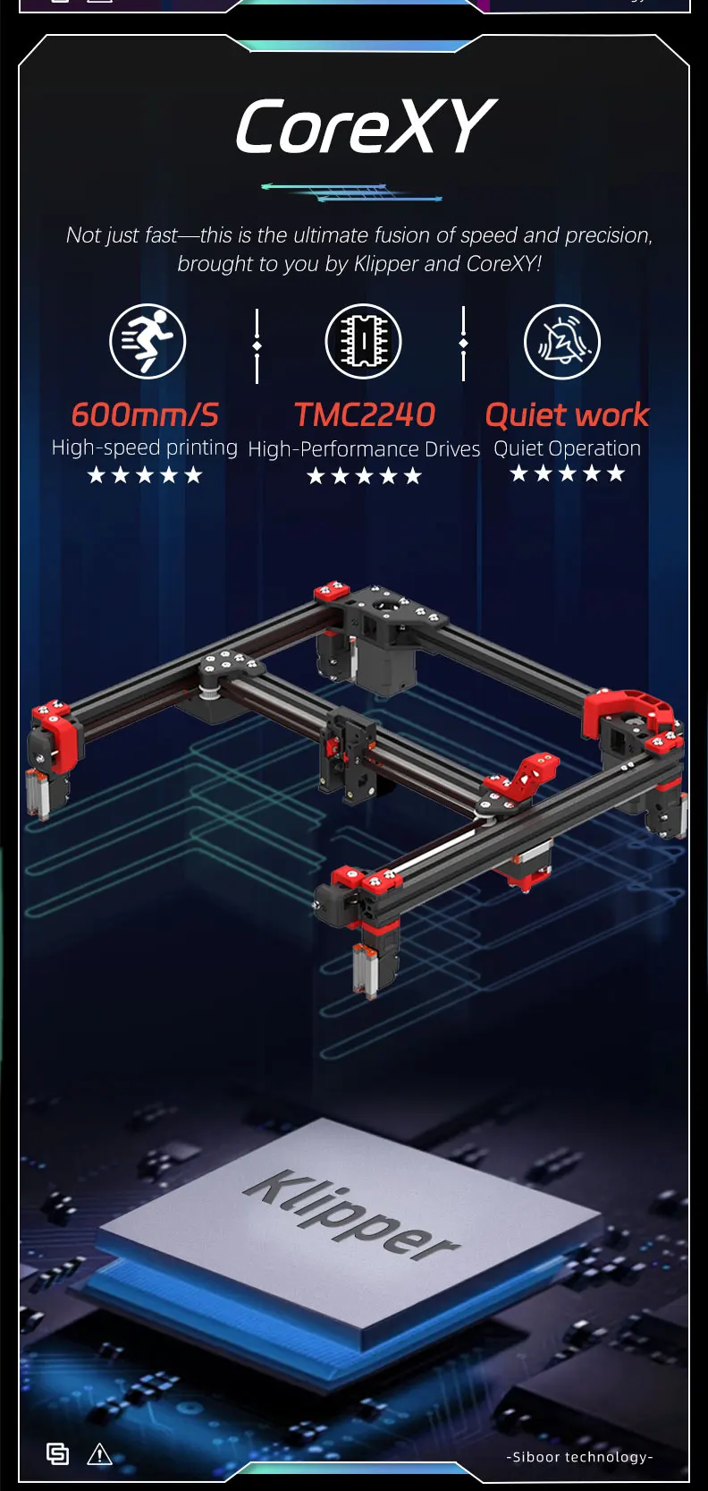 VORON 2.4 DIY CoreXY 3D Printer Upgrade SIBOOR V2.4 R2 AUG Version 3D Printer Kit High Precision Klipper WiFi Cartographer V3