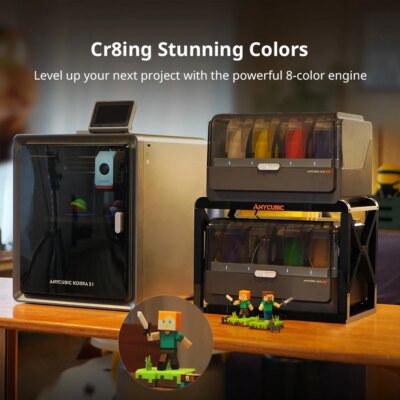 Anycubic Kobra S1 Combo Multi-Color 3D Printer Max Speed 600mm/s Core XY Stable Structure High Precision Ultra-Quiet 3D Printer - Image 3