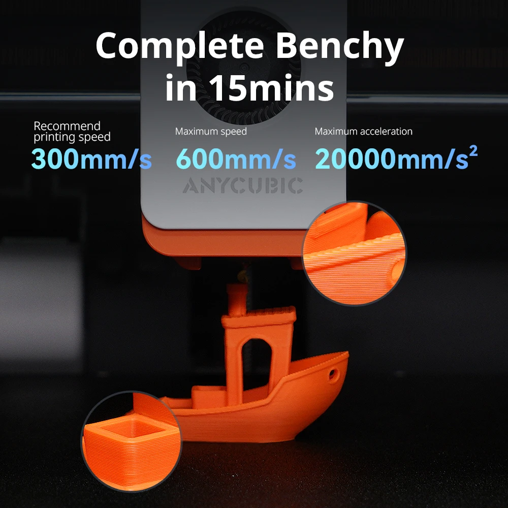 Anycubic Kobra S1 Combo Multi-Color 3D Printer Max Speed 600mm/s Core XY Stable Structure High Precision Ultra-Quiet 3D Printer