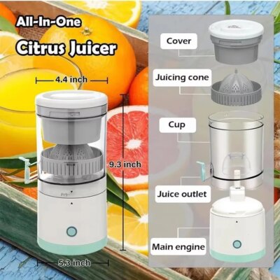 Extractor Fully Automatic Fruit Household Juicer Portable Juice Machine Residue Separation Bidirectional Spiral Fruit Juicer Cup - Image 3