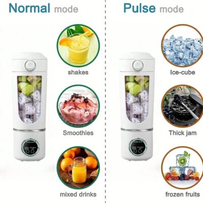 New Portable Juice Maker Blender for Shakes Smoothies 700ML Multiple Colors 12-Blades Fast Mixing 2 In 1 Blender Bottle Juicer - Image 5