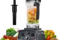 BioloMix 3HP 2200W Heavy Duty Grade Timer Blender Mixer Juicer Fruit Food Processor Ice Smoothies BPA Free 2L Jar