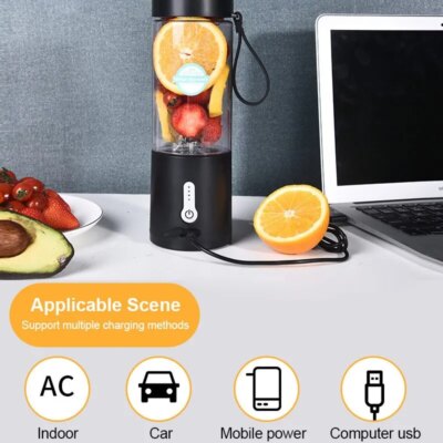 530ML Powerful Portable Blender for Smoothies Shakes USB Rechargeable Food Processor Fruit Mixer Machine Mini Juicer Blender Cup - Image 3