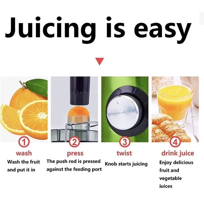 Juicer centrifugal Household large caliber electric juice machine residue separation vegetable Juicer EU UK Juicer centrifugal Household large caliber electric juice machine residue separation vegetable Juicer EU UK