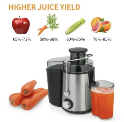 Juicer centrifugal Household large caliber electric juice machine residue separation vegetable Juicer EU UK - Image 3