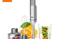 MIUI Hand Immersion Blender 1000W Powerful 4-in-1,Stainless Steel Stick Food Mixer,700ml Mixing Beaker,500ml Processor,Whisk