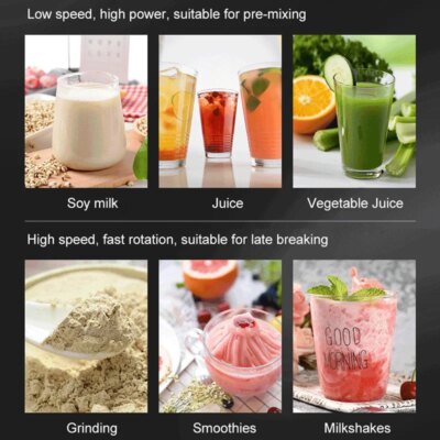 Heavy Duty Commercial BlenderJuicer Food Processor Ice Smoothies Blender Mixer High Power Juice maker Crusher 2000W EU Plug - Image 3