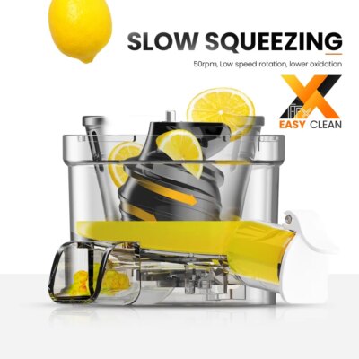 Mini Slow Juicer Portable Electric Juice Extractor Lemon Fruit Juice Maker Blender Easy Clean Can Make Ice Cream  Mini-Pro - Image 3