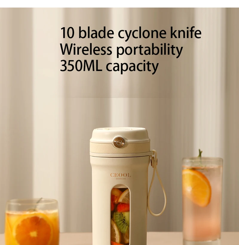 Z30 USB Electric Portable Fruit Blender 350ML Charging Small Quality Home Mini Multi functional Fruit and Vegetable Juice Cup