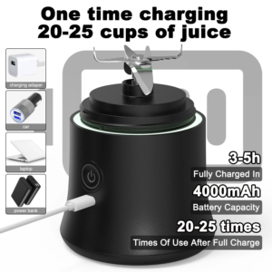 Portable Blender 600ML Electric Juicer Fruit Mixers 4000mAh USB Rechargeable Smoothie Mini Blender Personal Juicer - Image 3