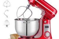 BioloMix Kitchen Food Stand Mixer, Blender, Quiet Motor, Cream Egg Whisk, Whip Dough Kneader, 6-Speed, 1200 W, 6 L, DC
