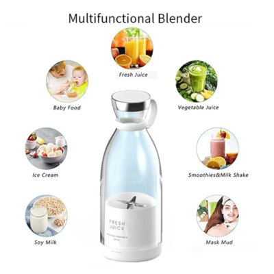 Portable Rechargeable juicer blender wireless mixer fresh juice 350ml With charger - Image 3