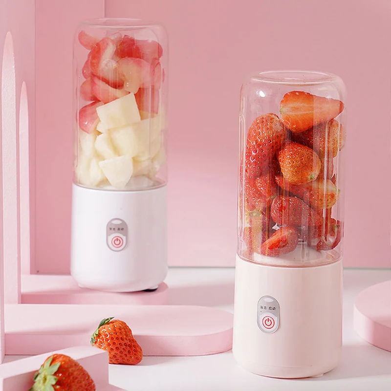 Xiaomi Mini Juicer Milk Shake Cup Small Portable Electric Wireless Juicer Home Usb Rechargeable 6 Blades Fruit Juice Blenders