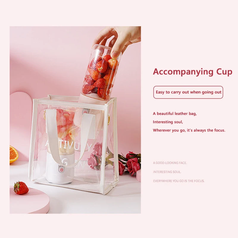 Xiaomi Mini Juicer Milk Shake Cup Small Portable Electric Wireless Juicer Home Usb Rechargeable 6 Blades Fruit Juice Blenders