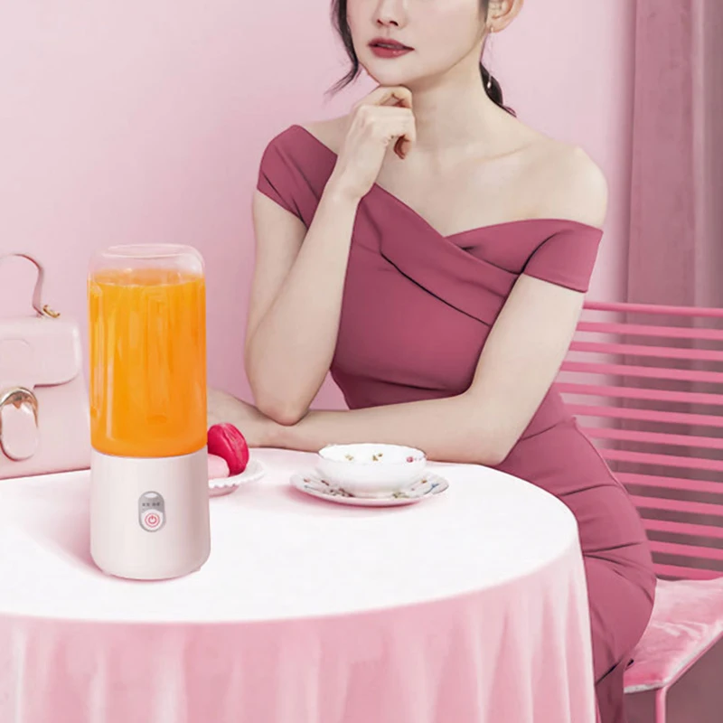 Xiaomi Mini Juicer Milk Shake Cup Small Portable Electric Wireless Juicer Home Usb Rechargeable 6 Blades Fruit Juice Blenders