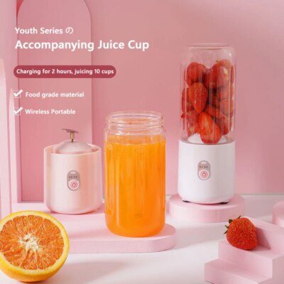 Xiaomi Mini Juicer Milk Shake Cup Small Portable Electric Wireless Juicer Home Usb Rechargeable 6 Blades Fruit Juice Blenders - Image 4