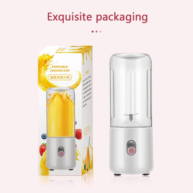 Xiaomi Mini Juicer Milk Shake Cup Small Portable Electric Wireless Juicer Home Usb Rechargeable 6 Blades Fruit Juice Blenders