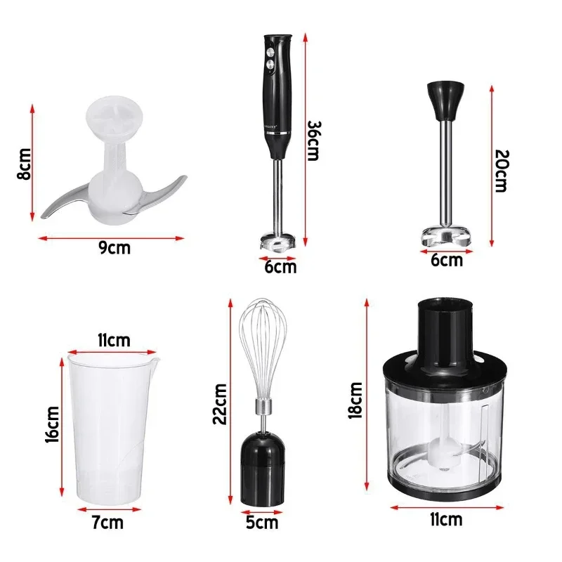 4 in 1 Household Multi-function Blender 110V/220V Electric Handheld Immersion Blender Baby Food Maker Kitchen Appliances 4 in 1 Household Multi-function Blender 110V/220V Electric Handheld Immersion Blender Baby Food Maker Kitchen Appliances