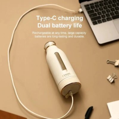 400ML Portable Multifunction Juicer USB Fast Rechargeable Mixer Fresh Fruit Grinder Electric Blender Cup Shakes Smoothie Maker - Image 5